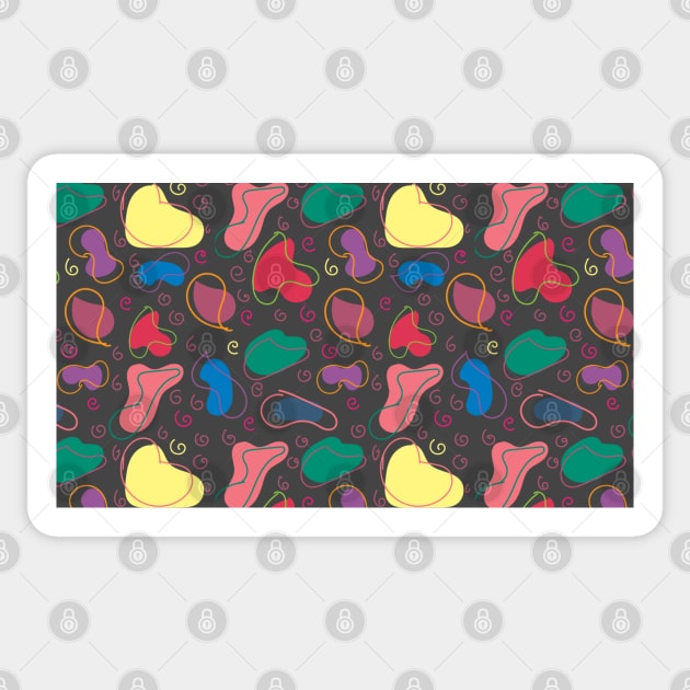 Random hand drawn shapes pattern Seamless Sticker by MarjanShop